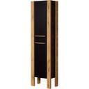 КОРТЕС Мебель для ванной комнаты, высокая полка, черный