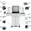 Grill gazowy Ogrodowy ŻELIWNY nierdzewny Yoer 2+1 +10,15 kW +szafa na butlę Marka Yoer