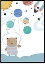 PLAKAT DLA CHŁOPCA KOSMOS wiele wzrów 21x30