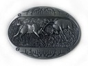 Пряжка «Олень» DEER FIGHTS RUTTING, состаренное серебро