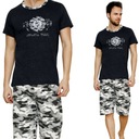 МУЖСКАЯ ХЛОПКОВАЯ ПИЖАМА, КОРОТКИЙ РУКАВ, БРЮКИ КАМУФЛЯЖНЫЕ