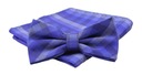 Темно-синий галстук-бабочка с нагрудным платком - Alties