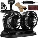 VENTILATEUR AUTOMOBILE DOUBLE 12V 360° ROTATIF 2 VITESSE SILENCIEUXphoto 12