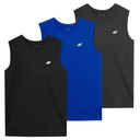 МУЖСКАЯ ФУТБОЛКА 4F, ХЛОПКОВАЯ ФУТБОЛКА БЕЗ РУКАВОВ, ОГРАНИЧЕННЫЙ НАБОР ИЗ 3 ПАКЕТОВ