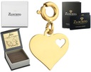 ZŁOTA ZAWIESZKA CHARMS SERDUSZKO W SERCU + GRAWER