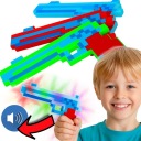 МИНКРАФТ АККУМУЛЯТОРНАЯ ПИСТОЛЕТ ПИКСЕЛЬ СВЕТЯЩАЯСЯ + ЗВУКИ ОРУЖИЕ ИЗ ИГРЫ МАЙКРАФТ