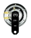 SIGNAL SONIC HORN 12V 100MM CHROME BLACK + STICKER LOGO MOTO-ZONE  photo 7