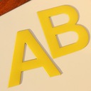 Желтые магнитные буквы, БОЛЬШОЙ алфавит 8 см.