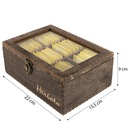 Деревянная Чайная Коробка 6 Декупаж Коробка