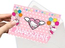 ПРИГЛАШЕНИЕ HELLO KITTY НА ДЕНЬ РОЖДЕНИЯ РЕБЕНКА + БЕСПЛАТНЫЙ КОНВЕРТ