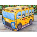 Skladací stan na hranie pre deti Funny stany Školský autobus Dĺžka 43 cm
