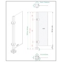 балюстрадный столб 40x40 для стекла ANTHRACITE NEAR-STANDING