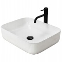 Umywalka DEMI SLIM biała nablatowa ceramiczna Rea