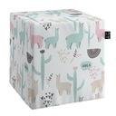 Желтый пуф Tipi Nano в форме куба пастельных тонов