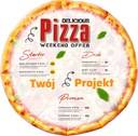 Pizza menu - Kształt pizzy - 30cm - 4szt - TWÓJ PROJEKT