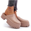 KLAPKI DAMSKIE NA MASYWNEJ PODESZWIE MODNE BIG STAR NN274016 BEŻOWE 37