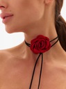 Колье-чокер, нежный цветок, роза, украшение на шею, длинный ремешок.
