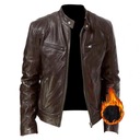 Men Jacket Solid Color Stand Collar Zipper Long Sl