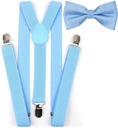 Мужские подтяжки и мужской галстук-бабочка, синие