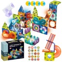 ЦВЕТНАЯ 3D КОНСТРУКЦИЯ Магнитные блоки МАГНИТНАЯ Светящаяся дорожка для шариков