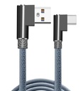 НЕЙЛОНОВЫЙ ЗАРЯДНЫЙ КАБЕЛЬ BRIDED USB-C USB TYPE C УГЛОВОЙ QC 1M