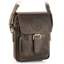 Betlewski Pánska kožená taška malá kabelka z prírodnej kože poštárka