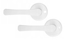 РУЧКА ДВЕРНАЯ ГУБКА, КРУГЛАЯ ЗНАК, БЕЛАЯ