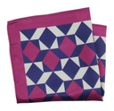 Нагрудный платок розового и темно-синего цвета с геометрическим узором