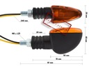 SMEROVKY UNIVERZÁLNE ORANŽOVÉ SKLO - ŽIAROVKA 12V 23W - PÁR Katalógové číslo dielu IM70020OR/23W