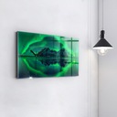 Elegantné sklenené hodiny do obývačky kuchyne miestnosti 60 cm x 30 cm Polárna žiara Typ nástenný