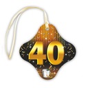 Отличный набор украшений, воздушные шары, подставка из черного золота, баннерные украшения на 40-летие