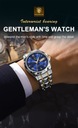 Luxusné pánske vodotesné svetelné kremenné hodinky z nerezovej ocele Funkcie Svetový čas