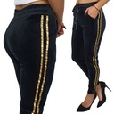 # БАРХАТНЫЕ СПОРТИВНЫЕ БРЮКИ ЖЕНСКИЕ, ЗОЛОТЫЕ ПОЛОСКИ #