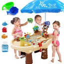 СТОЛ ДЛЯ ИГРЫ ПЕСОЧНИЦА С ВОДОЙ, ЗОНТИК ДЛЯ ПИРАТСКОГО КОРАБЛЯ + АКСЕССУАРЫ МАТАДИ