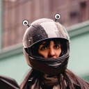 DEKORACJA NA HELMET MOTORCYCLE SLODKA NARCIARSKA BLACK  photo 14