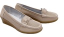 КОЖАНАЯ ОБУВЬ ЖЕНСКАЯ мокасины, кожа БЕЖЕВАЯ *40