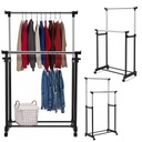 ДВОЙНАЯ ВЕШАЛКА ДЛЯ ОДЕЖДЫ НА КОЛЕСАХ