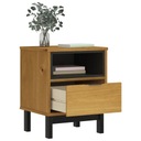 vidaXL Nočný stolík FLAM, 40x35x50 cm, masívne borovicové drevo Hĺbka nábytku 1 cm