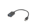 АДАПТЕР USB-C(M)->USB-A(F) 2.0 15CM OTG LANBERG