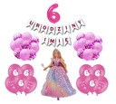 Набор воздушных шаров для куклы Барби, 6 имени на день рождения