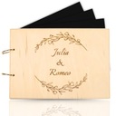 Гостевая книга для пожеланий, деревянный альбом для фотографий и записей, свадебный сувенир.