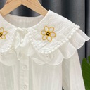 dziewczęca koszula z haftowaną koronką 2J7 Rozmiar (new) 110 (105 - 110 cm)