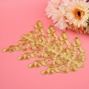 DIY CLOTH STICKER 4PCS HAFTOWANA НАШИВКА ЗОЛОТАЯ DEKORACJA DO SZYCIA FENG WORD  фото 4