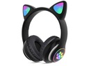 БЕСПРОВОДНЫЕ НАУШНИКИ CAT EAR СВЕТОДИОДНЫЙ BLUETOOTH РАДИО FM MP3