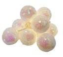 10xCOTTON BALLS KULE ŚWIECĄCE LED GIRLANDA CEKINY