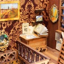 Миниатюрный домик Book Nook Атмосферный книжный магазин Cute Bee 3D книга