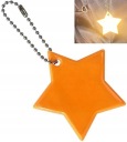 Светоотражающий кулон на цепочке для бирки на рюкзаке, брелок со звездой