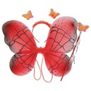 НАряд БАБОЧКИ КРЫЛЬЯ ФЕИ + ПОВЯЗКА НА ГОЛОВУ + КРАСНАЯ ПАЛОЧКА