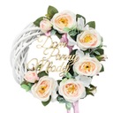 Венок на дверь Дом невесты РОЗОВЫЙ