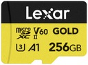 Lexar microSDXC Gold 256 ГБ UHS-II U3 ​​V60 A1 R 280 МБ/с W 180 МБ/с
